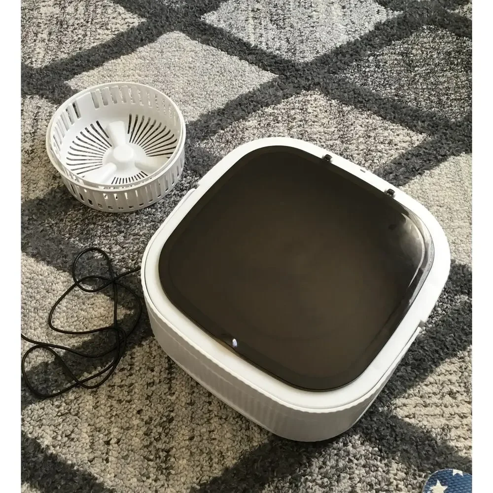 Portable Washing Machine, Foldable Wash Dry Combo for Small Clothes Grey